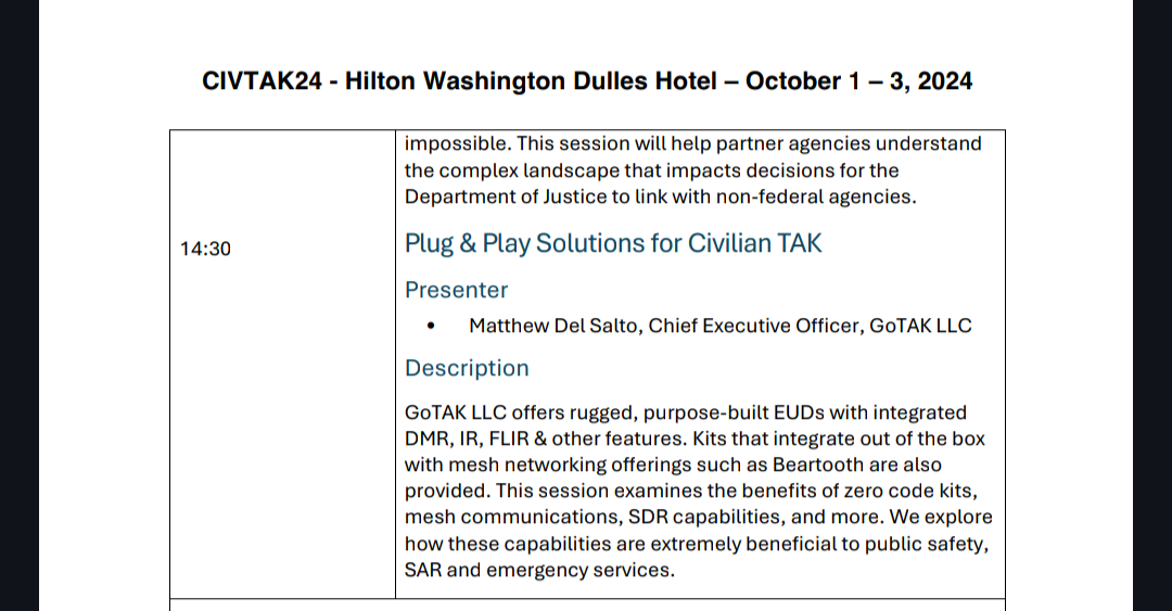 GoTAK Presents at CIVTAK2024 Conference