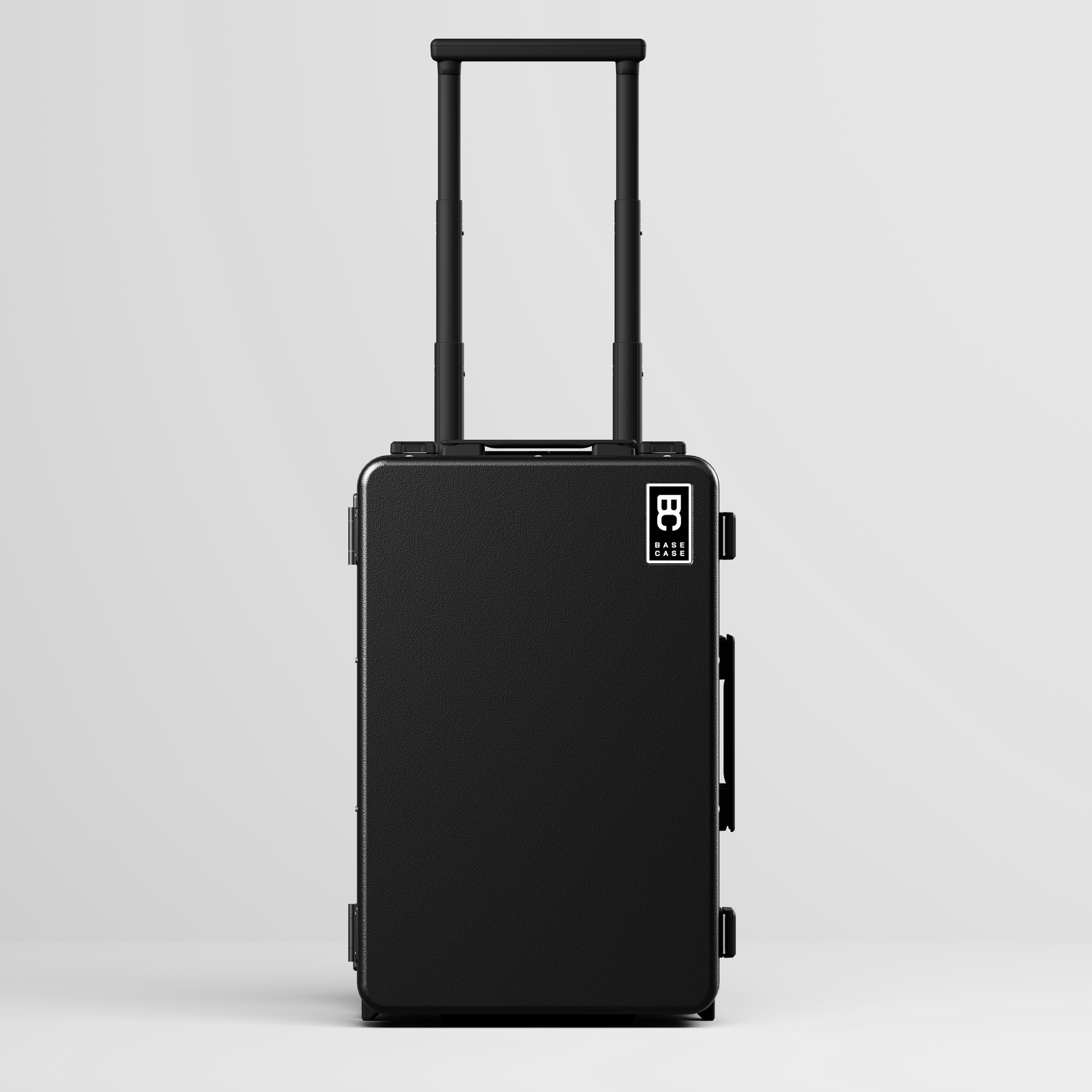 Base Case closed with trolley handle extended, carry-on size