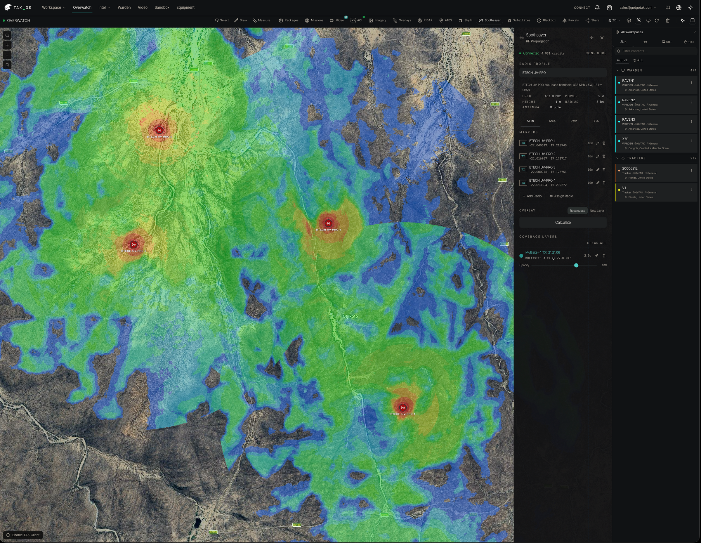 Address Plugin showing POI search results on ATAK map