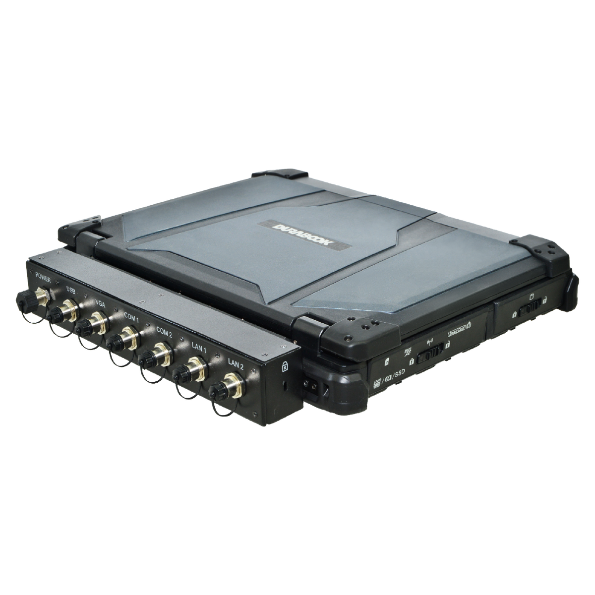 SYNAPSE-P with military-grade connector expansion, lid closed