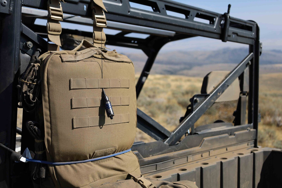 ATOS Command Link mounted on a pack in a vehicle