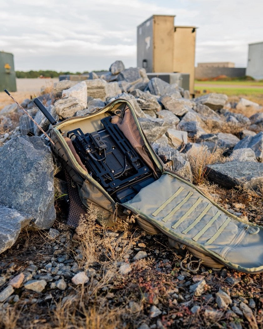 UVPRO-MANPACK deployed and stood up on site as an off-grid comms repeater