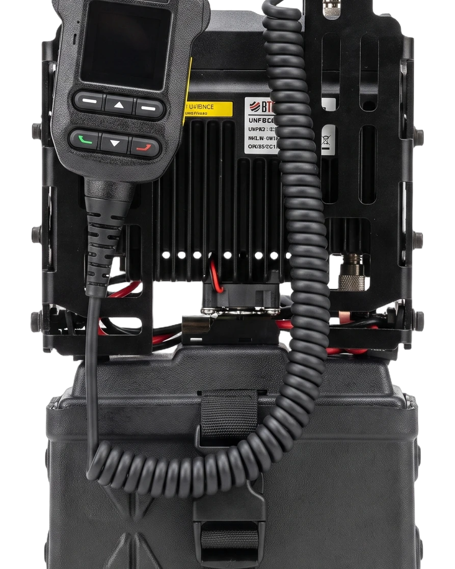 UVPRO-MANPACK — BTECH UV-50PRO 50W repeater mounted and wired in the Armoloq frame