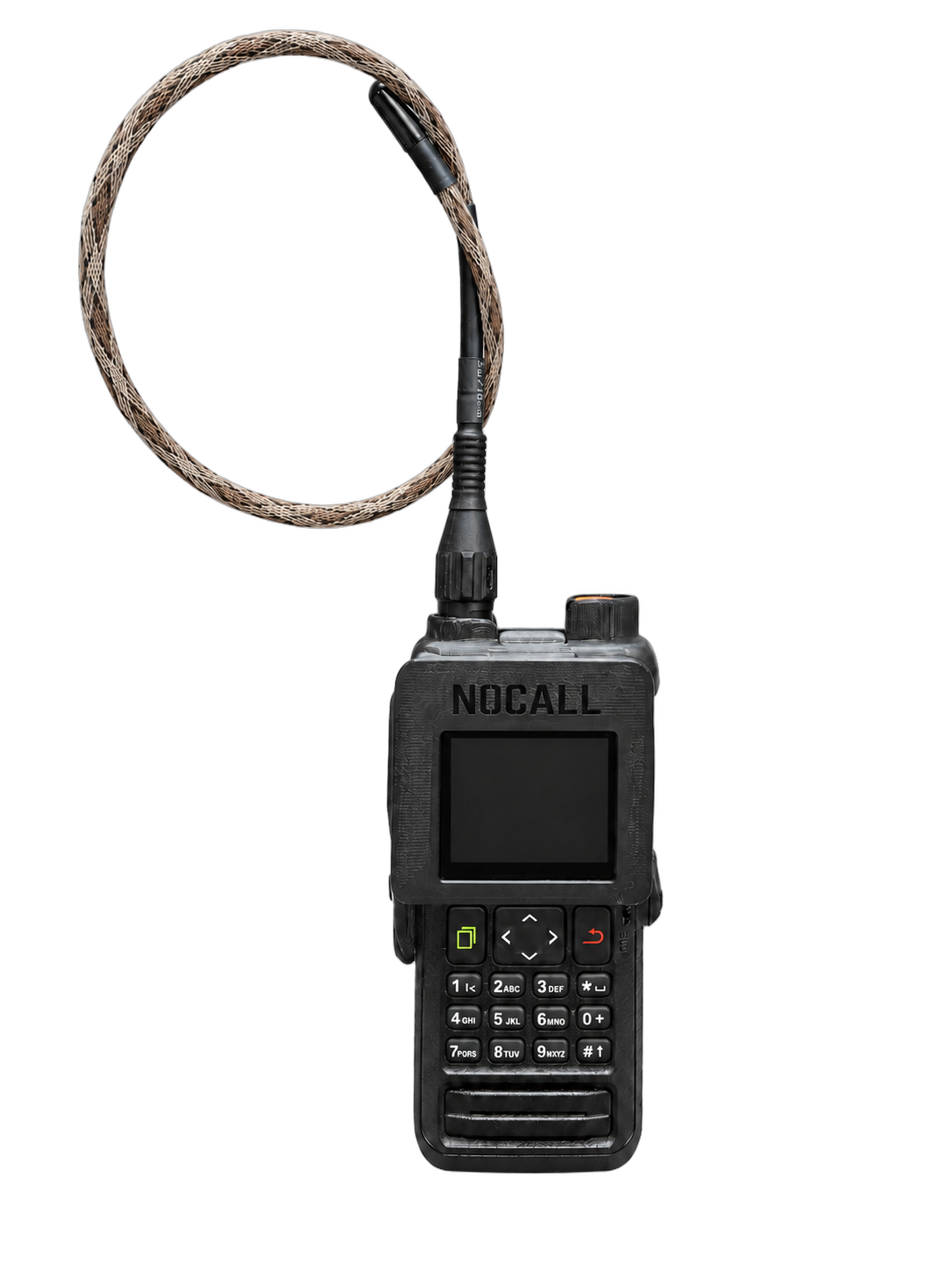 BTECH UV-PRO fitted with the printed GoTAK radio guard, callsign NOCALL recessed into the front panel above the screen