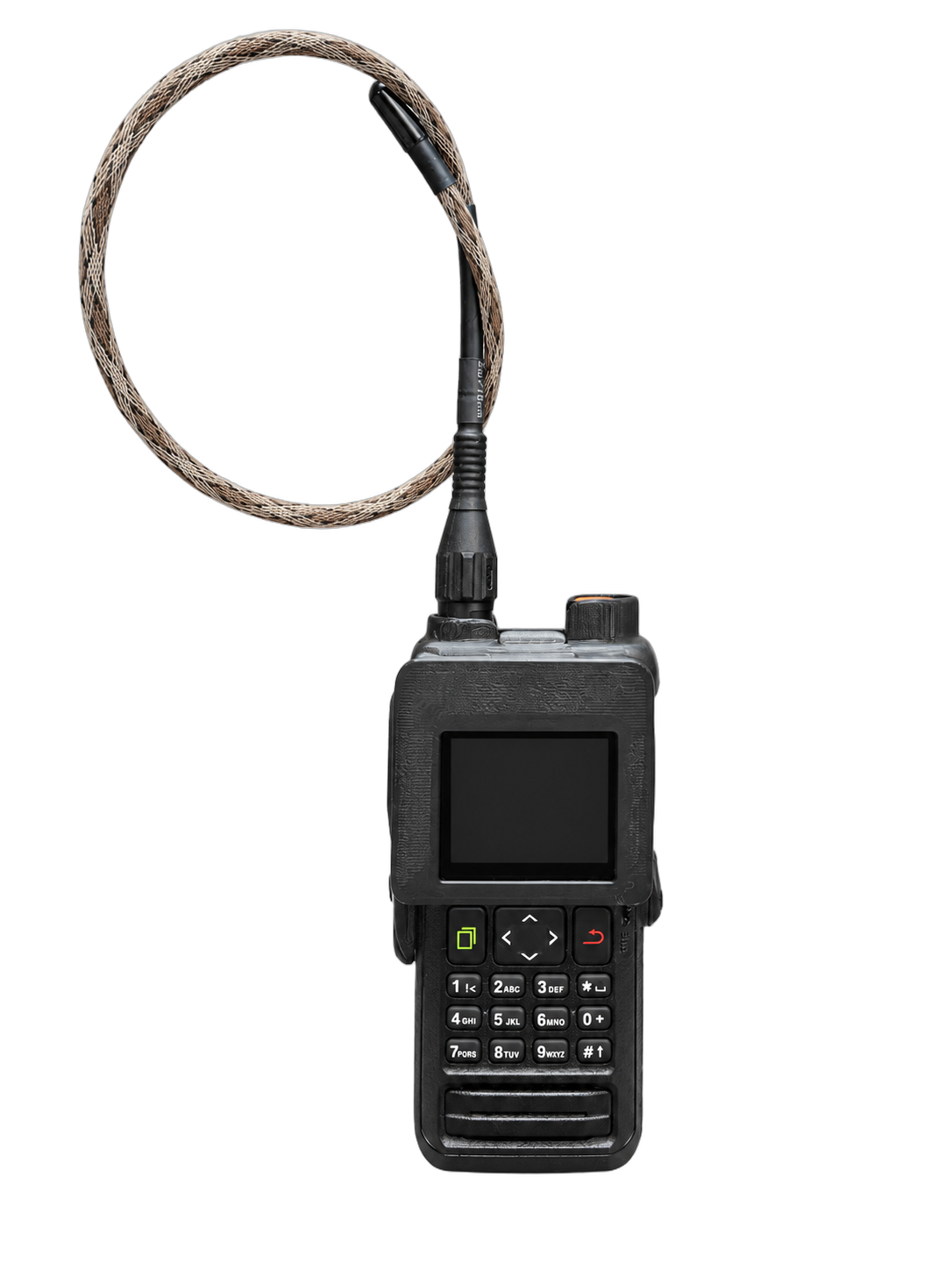 BTECH UV-PRO fitted with the printed GoTAK radio guard, plain front panel without a callsign