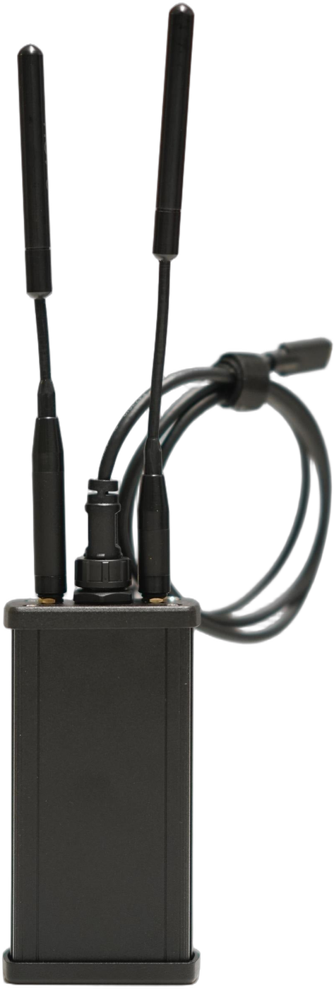 RIDAR-U receiver with antennas and USB-C cable